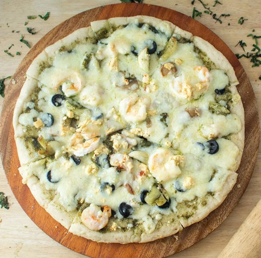 Herb Roasted Garlic Shrimp Pizza